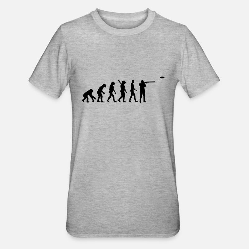 Evolution trap shooting - Unisex Polycotton T-Shirt - heather grey