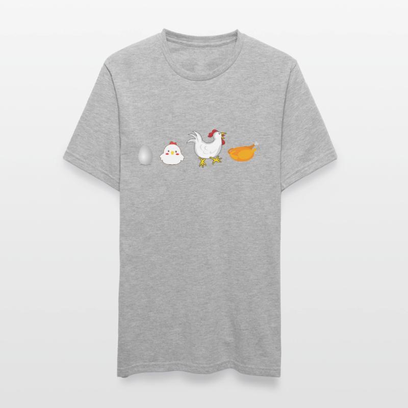 evolution Egg Hühnerhahn Henne original Unisex Polycotton T-Shirt