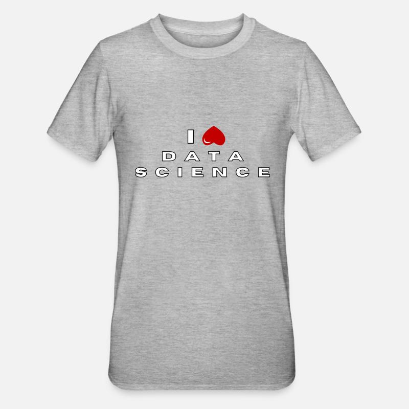 Ich hasse Data Science - Unisex Polycotton T-Shirt - Grau meliert