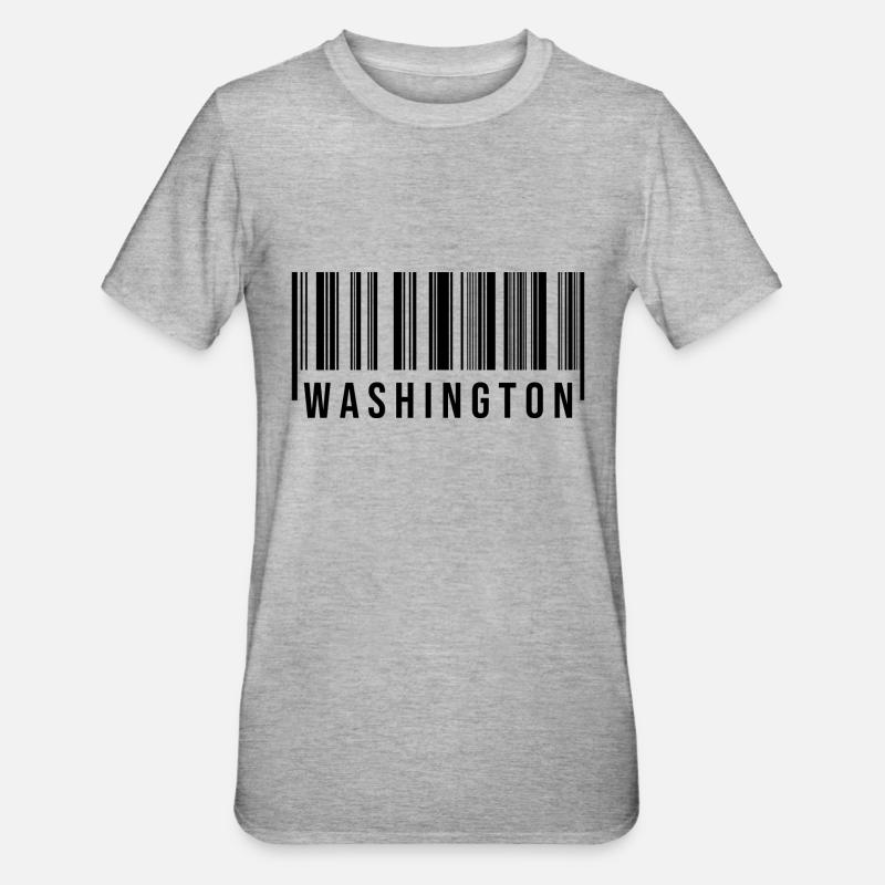 Code-barres de Washington - T-shirt polycoton Unisexe - gris chiné