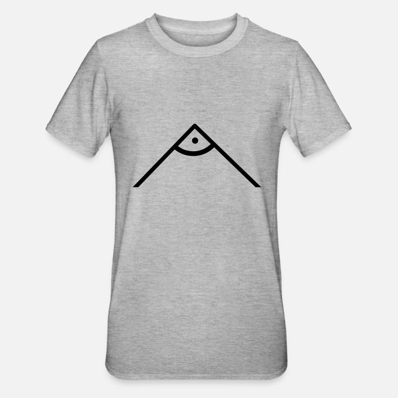 rechter winkel - Unisex Polycotton T-Shirt - Grau meliert