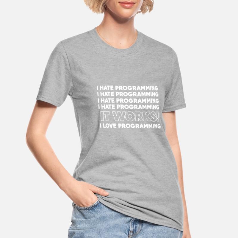Je déteste la programmation cadeau de programmation T-shirt polycoton Unisexe