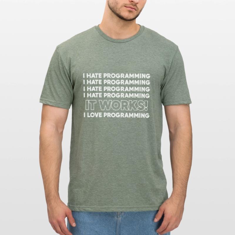 I hate programming programmer gift Unisex Polycotton T-Shirt
