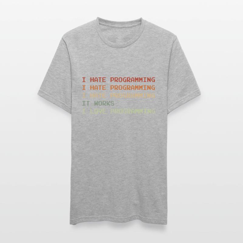 Things I Hate Programming Coder Coding Developer S Unisex Polycotton T-Shirt