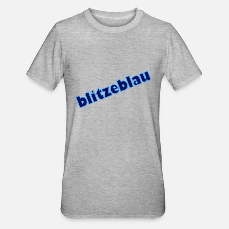 blitzeblau - Unisex Polycotton T-Shirt - Grau meliert