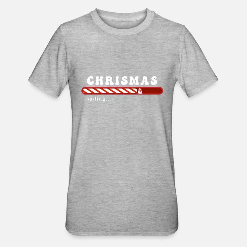 chrismas loading - T-shirt polycoton Unisexe - gris chiné