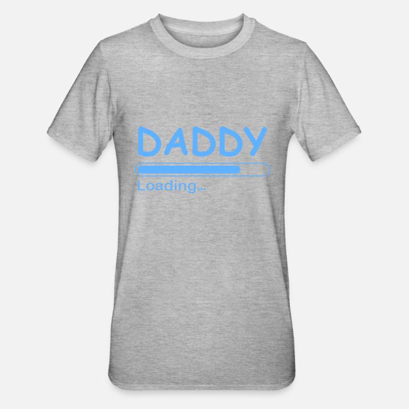 Daddy loading - Unisex Polycotton T-Shirt - heather grey