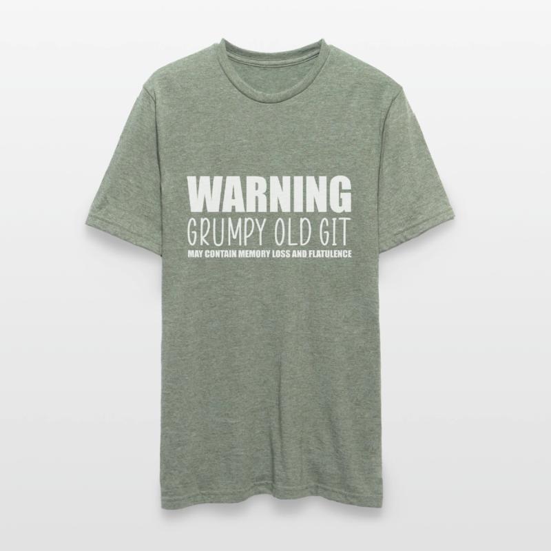Warning grumpy old git Unisex Polycotton T-Shirt