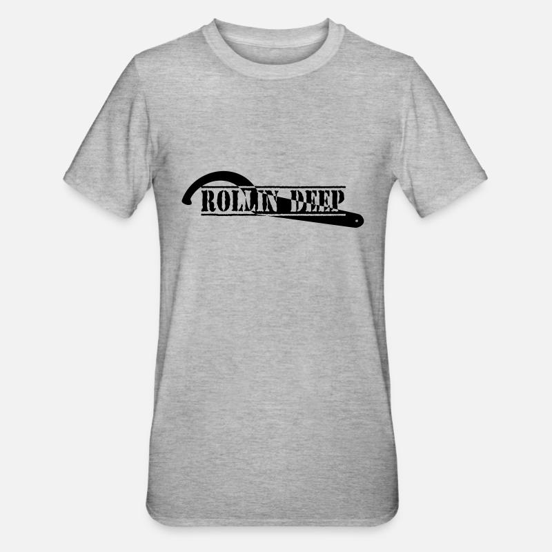 ROLLINDEEP - Unisex Polycotton T-Shirt - Grau meliert