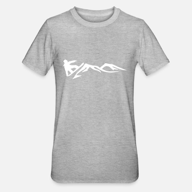 Snowboard Snowboarder - T-shirt polycoton Unisexe - gris chiné