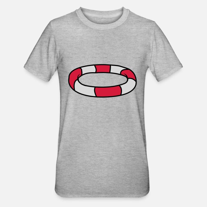 Conception du logo Lifebuoy - T-shirt polycoton Unisexe - gris chiné