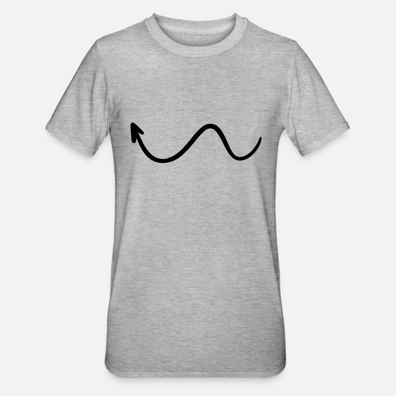 Arrow drawing sketch black - Unisex Polycotton T-Shirt - heather grey