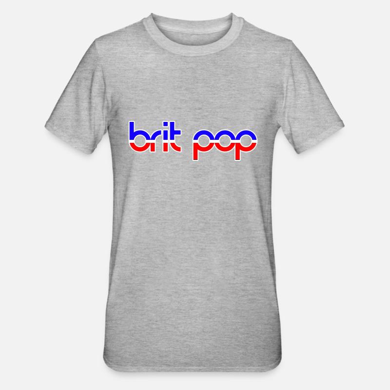 BRIT POP - Unisex Polycotton T-Shirt - heather grey