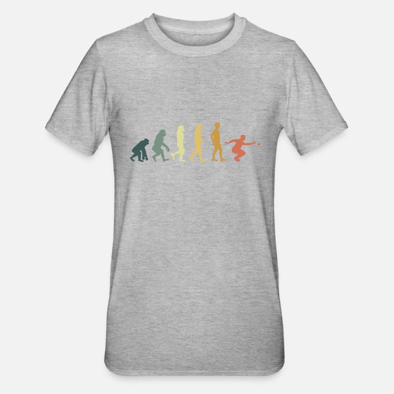 Evolution pétanque - T-shirt polycoton Unisexe - gris chiné
