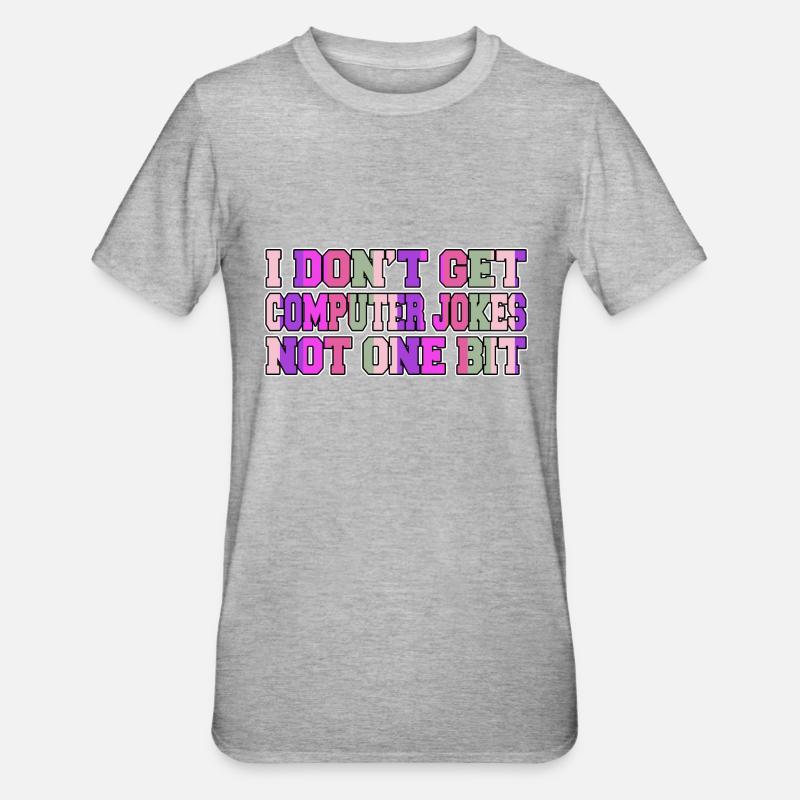 robotics statement birthday present - Unisex Polycotton T-Shirt - Grau meliert