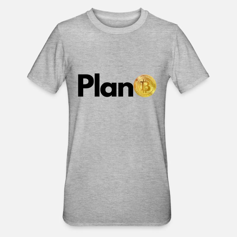 Crypto Plan BITCOIN 2 BTC - T-shirt polycoton Unisexe - gris chiné