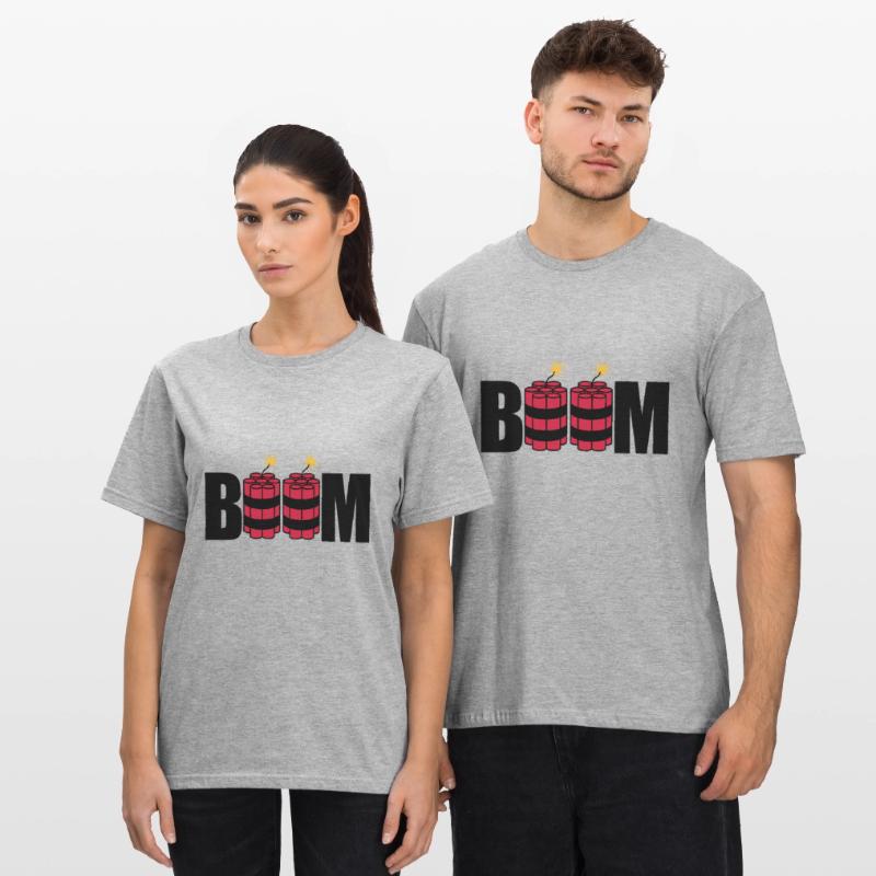 boom lit tnt dynamite explode explosion Unisex Polycotton T-Shirt
