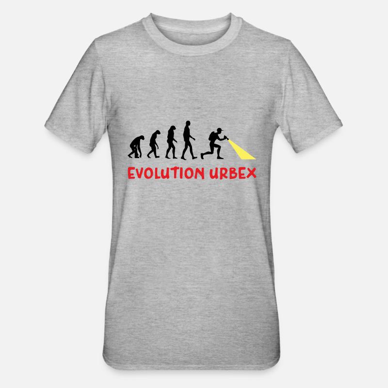 Evolution Urbex - T-shirt polycoton Unisexe - gris chiné