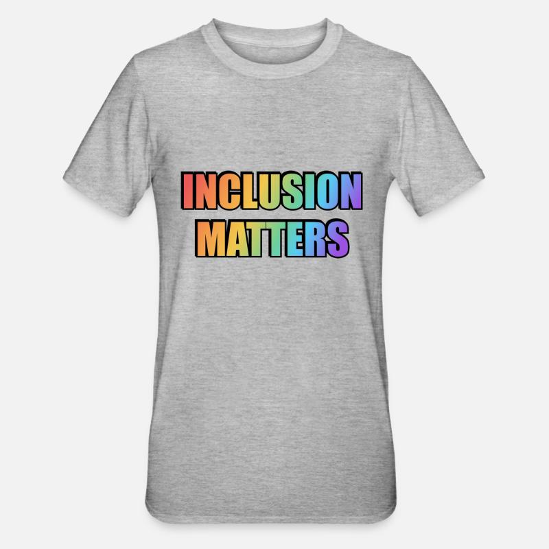 L’inclusion compte Arc-en-ciel - T-shirt polycoton Unisexe - gris chiné