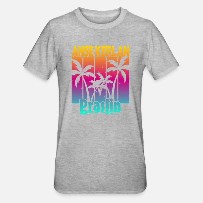Anse Kerlan Praslin - T-shirt polycoton Unisexe - gris chiné