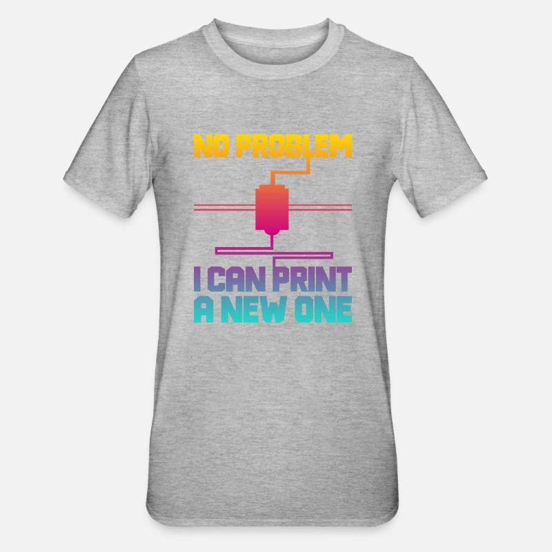 3D Printer 3D Printing - Unisex Polycotton T-Shirt - heather grey