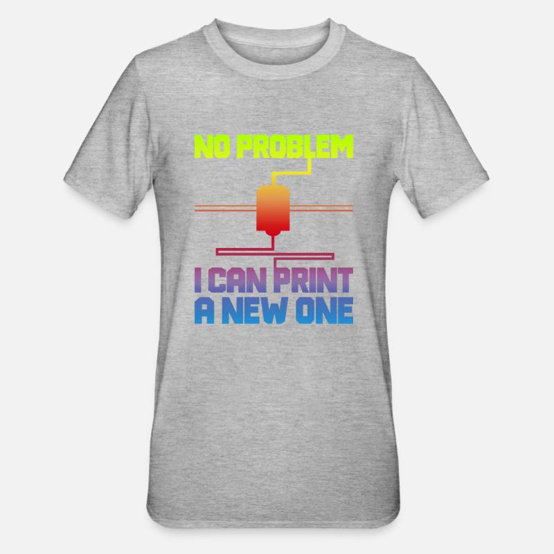 3D Printer 3D Printing - Unisex Polycotton T-Shirt - heather grey