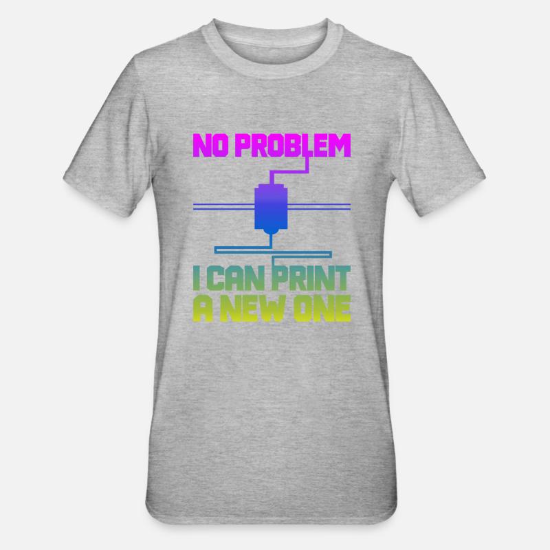 3D Printer 3D Printing - Unisex Polycotton T-Shirt - heather grey