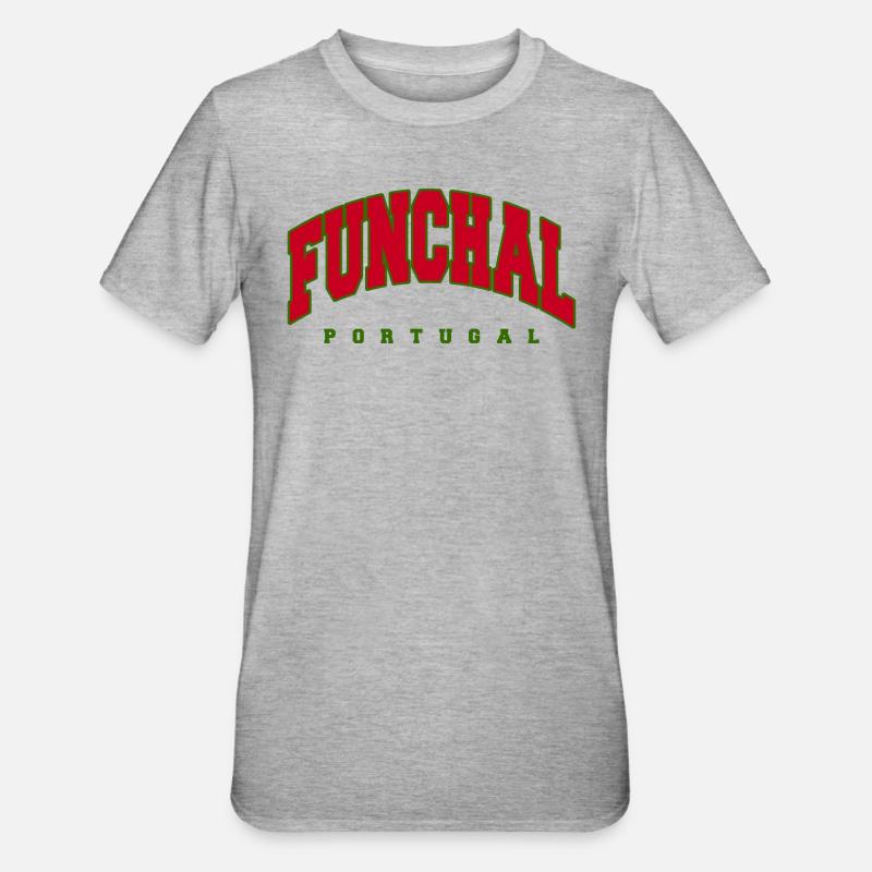 Funchal - T-shirt polycoton Unisexe - gris chiné