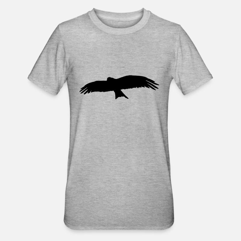Vogel - Unisex Polycotton T-Shirt - Grau meliert