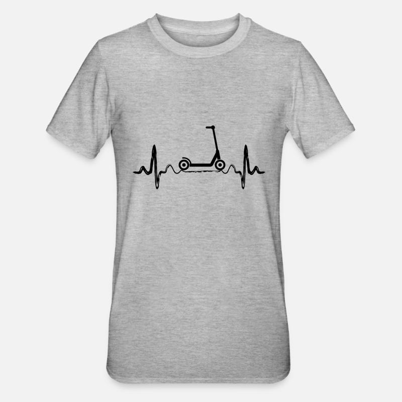 E-Scooter E-Roller Scooter - Unisex Polycotton T-Shirt - Grau meliert