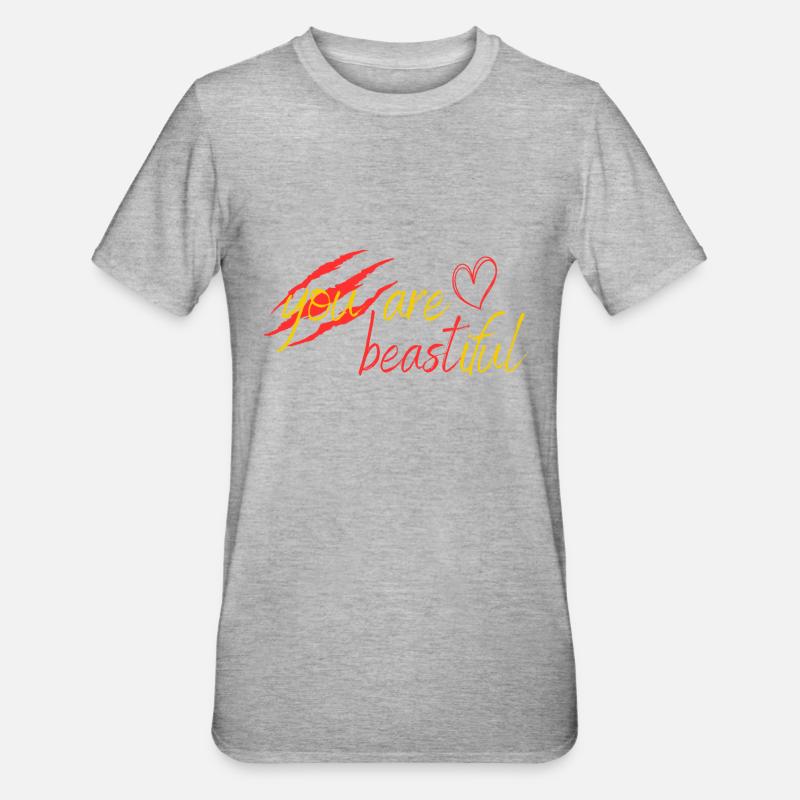Beast or beauty? - Unisex Polycotton T-Shirt - heather grey