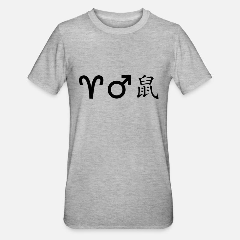 widder mars ratte - Unisex Polycotton T-Shirt - Grau meliert