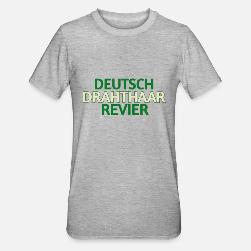 German Wirehaired Pointer - Unisex Polycotton T-Shirt - heather grey