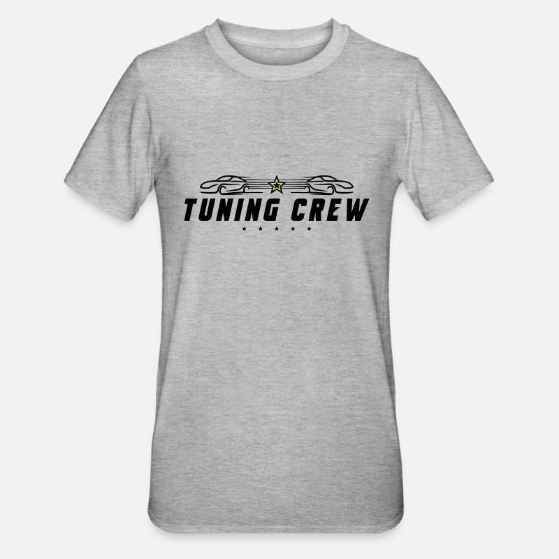 Tuning Crew Auto - Unisex Polycotton T-Shirt - Grau meliert