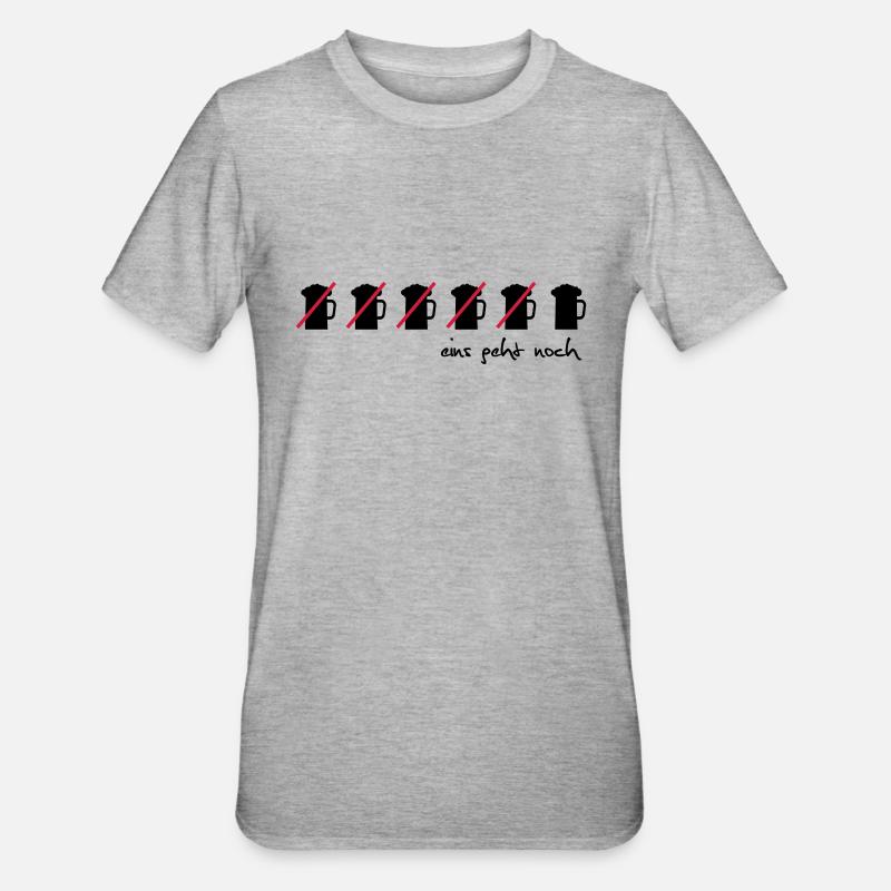 eins geht noch - Unisex Polycotton T-Shirt - Grau meliert