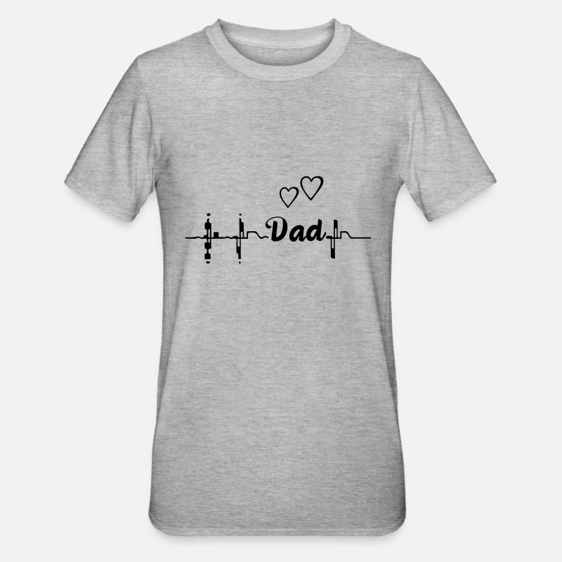 Papa, versprochen - Unisex Polycotton T-Shirt - Grau meliert