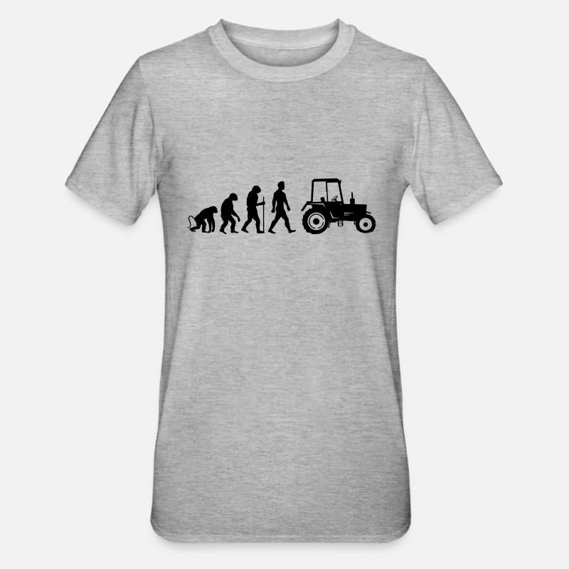 traktor evolution - Unisex Polycotton T-Shirt - Grau meliert