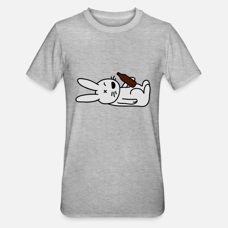 drunken_bunny - T-shirt polycoton Unisexe - gris chiné