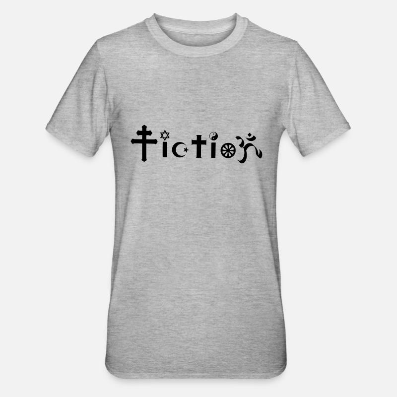 conception de fiction athée - T-shirt polycoton Unisexe - gris chiné