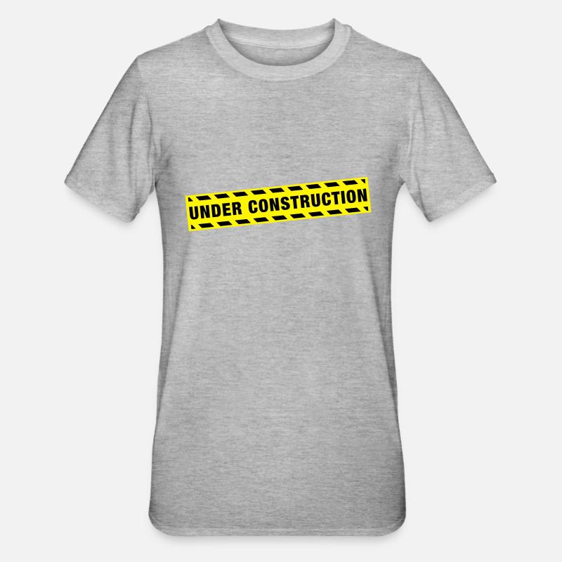 under_construction_de2 - Unisex Polycotton T-Shirt - heather grey