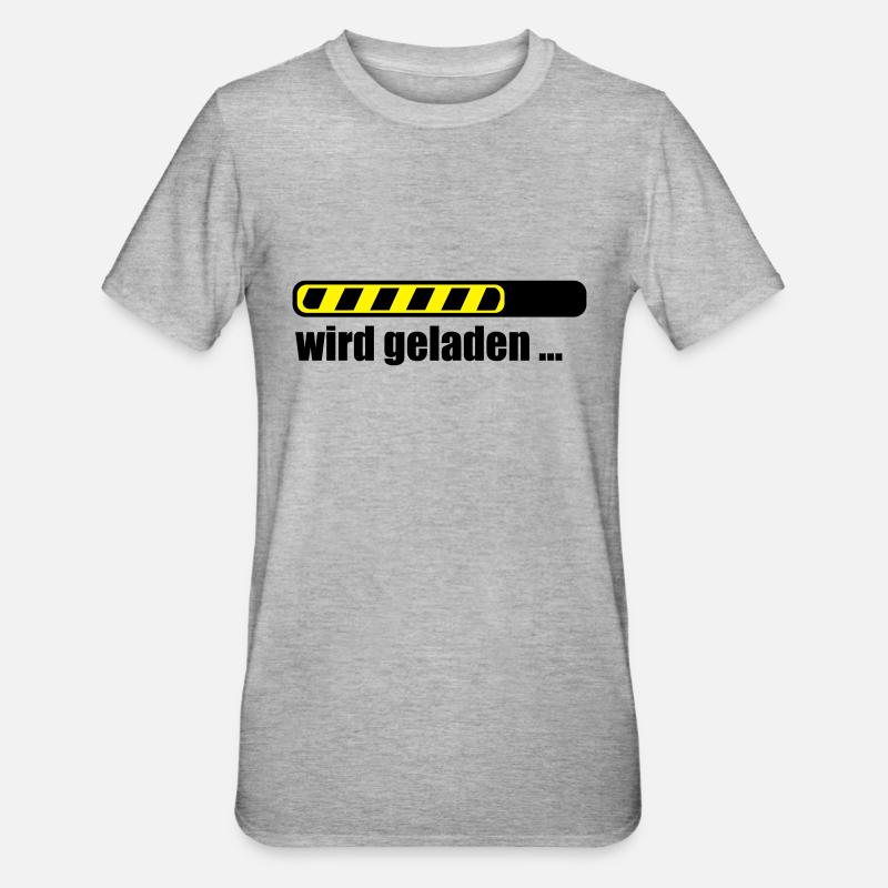 Ladebalken PC loading Computer Download - Unisex Polycotton T-Shirt - Grau meliert