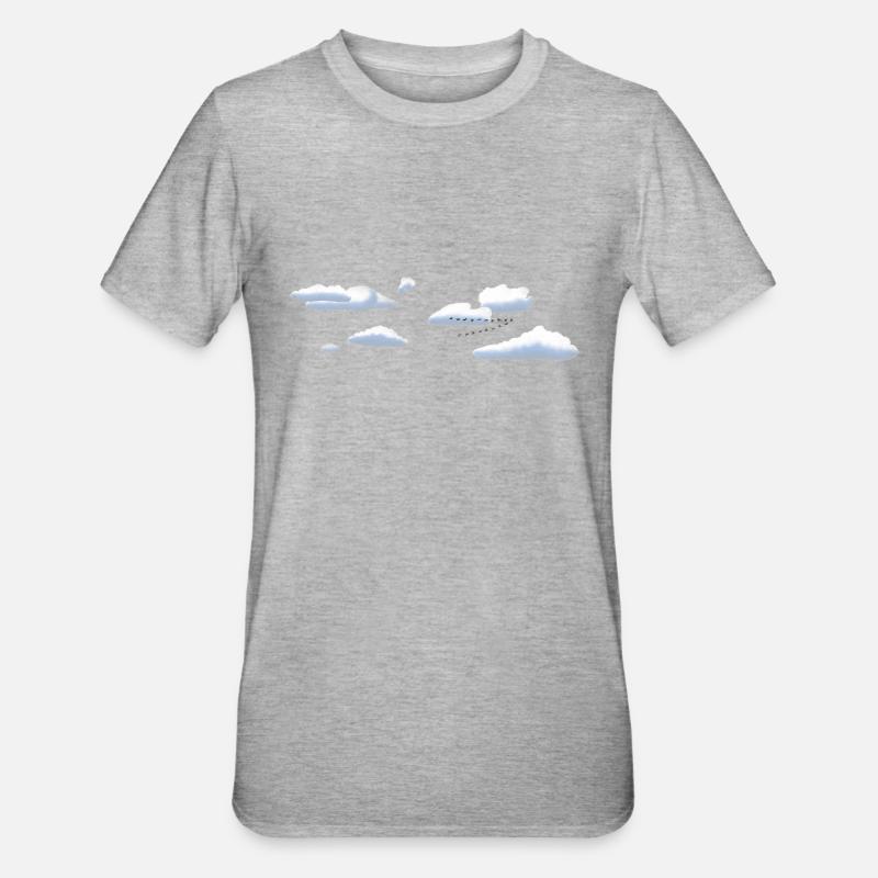 Clouds - Unisex Polycotton T-Shirt - heather grey