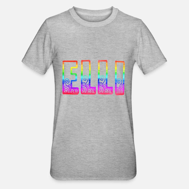elli rs regenbogen - Unisex Polycotton T-Shirt - Grau meliert