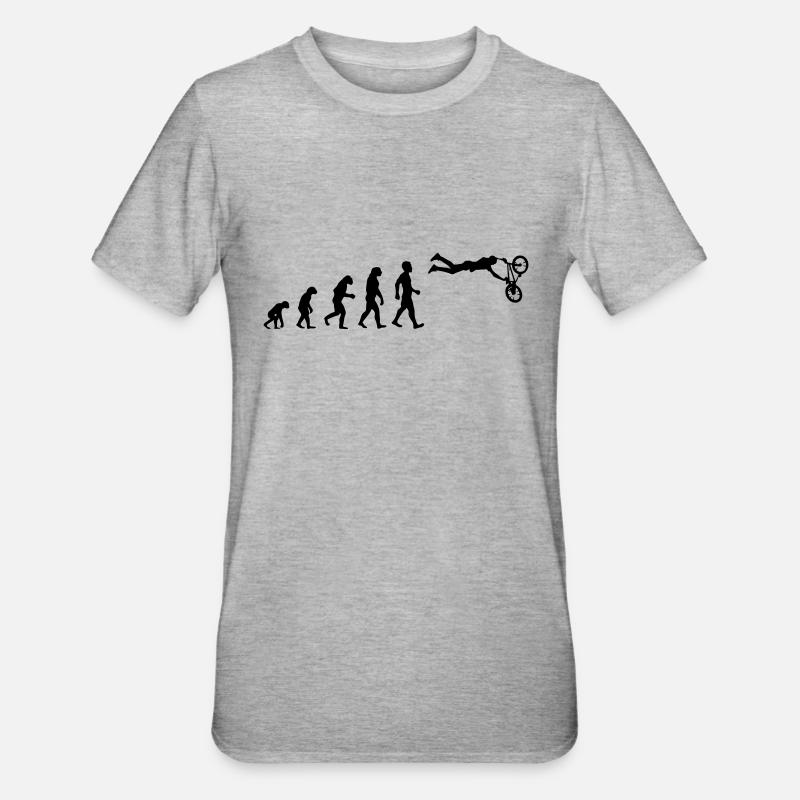 Evolution BMX Stunt - Unisex Polycotton T-Shirt - heather grey