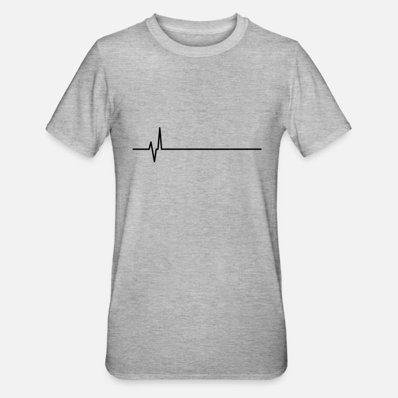 flatline - T-shirt polycoton Unisexe - gris chiné