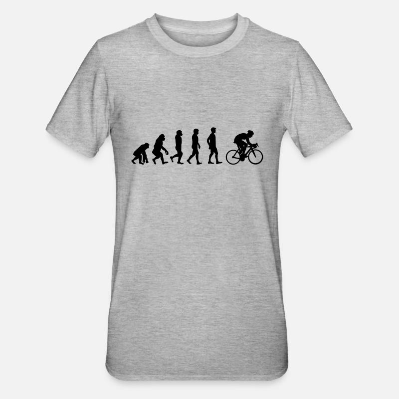 vélo évolution - T-shirt polycoton Unisexe - gris chiné