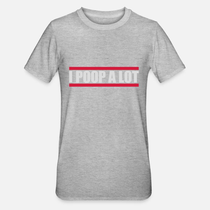 Je fais beaucoup caca - T-shirt polycoton Unisexe - gris chiné