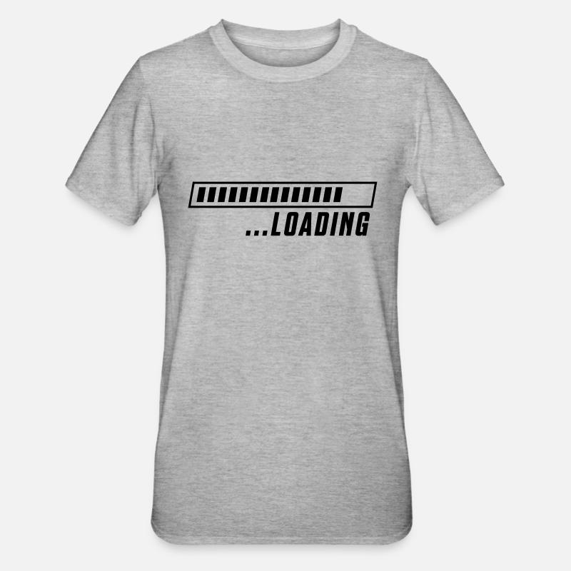 loading ladebalken - Unisex Polycotton T-Shirt - Grau meliert
