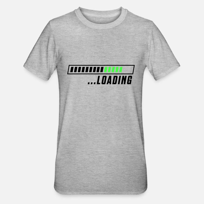 Loading loading bar - Unisex Polycotton T-Shirt - heather grey