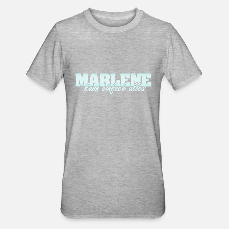 Mme Marlene - T-shirt polycoton Unisexe - gris chiné